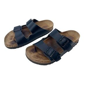 Birkenstock Arizona sandals leather buckle black 5.5